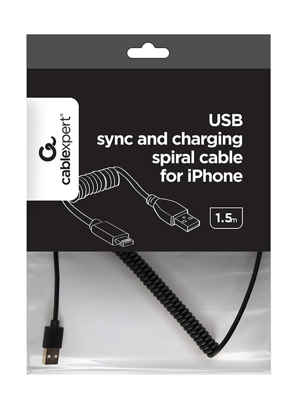 Miniatyrbillede 2 af 5: Gembird CC-LMAM-1.5M Lightning kabel 1,5 m Sort