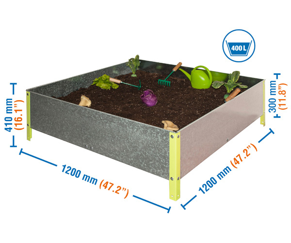 Simonrack G07100220212121 plantekasse Udendørs Boks potteplante Fritstående Grøn, Rustfrit stål