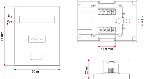 Miniatyrbillede 2 af 2: A-LAN GN005 netværk fordelerskab Cat5e Hvid