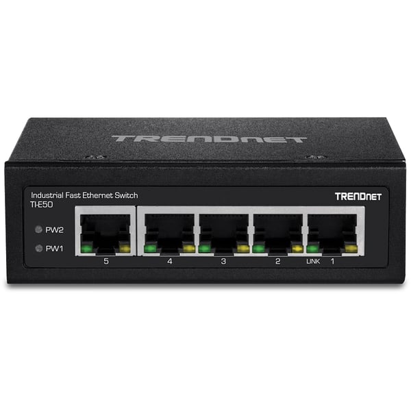 Trendnet TI-E50 netværksswitch Ikke administreret Fast Ethernet (10/100) Sort