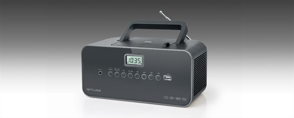 Pikkukuva 4 / 4: Muse M-28 DG CD-soitin Musta Kannettava CD-soitin