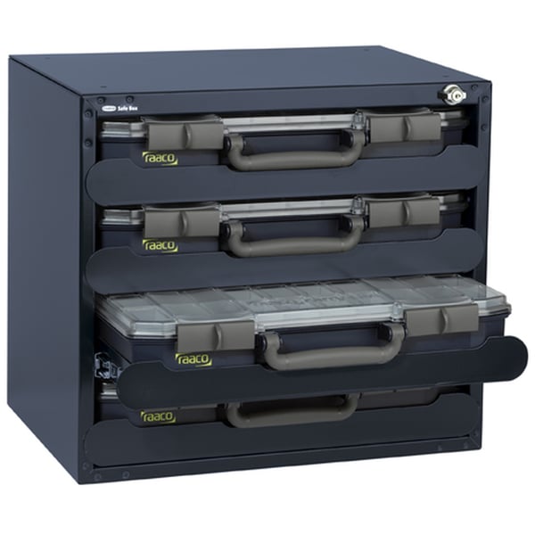 raaco CarryLite 55 5x10-0/DL Blå Polykarbonat (PC), Polypropylen (PP)