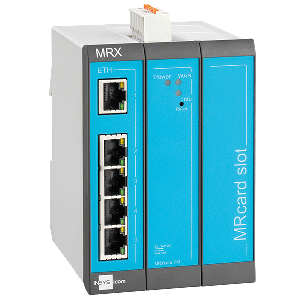 Insys Microelectronics MRX3 LAN kabelforbundet router Hurtigt ethernet Blå, Grå Insys Microelectronics MRX3 LAN kabelforbundet router Hurtigt ethernet Blå, Grå