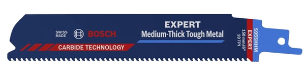 Bosch EXPERT ‘MEDIUM-THICK TOUGH METAL’ S 955 HHM Puukkosahanterä Runsashiilinen teräs (HCS) 1 kpl
