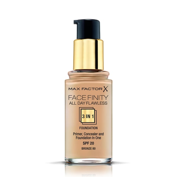 Max Factor Facefinity All Day Flawless 3 in 1 30 ml Pumpflaska Kräm Bronze 080