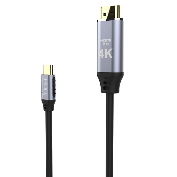 Pikkukuva 1 / 11: Inca ITCH-20 videokaapeli-adapteri 2 m USB Type-C HDMI Musta, Hopea