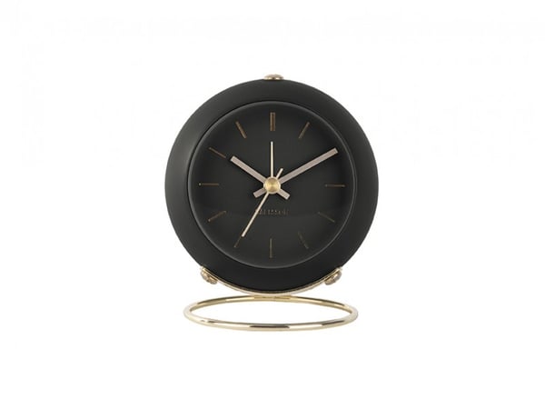 Miniatyrbillede 4 af 6: Karlsson Globe Quartz alarmur Sort
