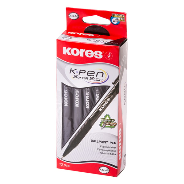 Miniatyrbillede 2 af 2: Kores 38621 kuglepen Sort Clip-on udtrækkelig kuglepen Fin 12 stk