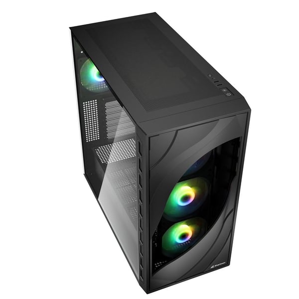 Sharkoon Kabinet Rebel C80G RGB ATX 1xGlas schwa - Midi/Minitower - ATX