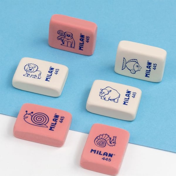 Miniatyrbillede 3 af 5: Milan CMM445 viskelæder Gummi Lyserød, Hvid