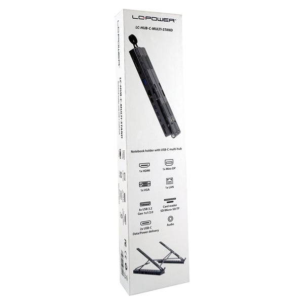 LC-Power LC-HUB-C-MULTI-STAND Ställ för bärbara datorer Ställ till bärbara datorer Antracit