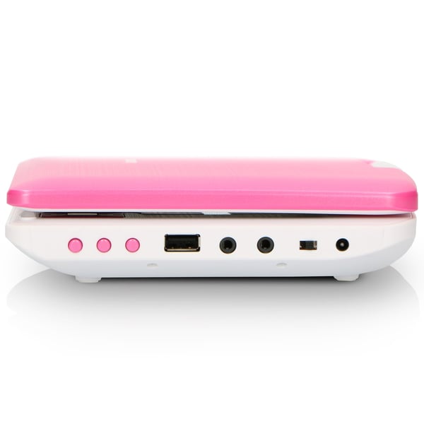 Lenco DVP-920PK bærbar DVD/Blu-Ray afspiller Bærbar DVD afspiller Konvertibel 22,9 cm (9") 800 x 480 pixel Lyserød, Hvid