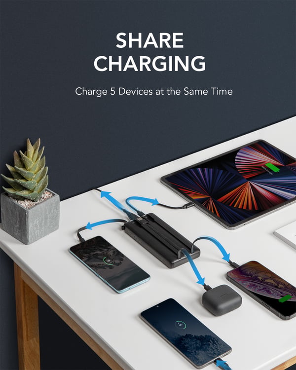 VEGER C20 powerbank Lithium polymer (LiPo) 20000 mAh Sort