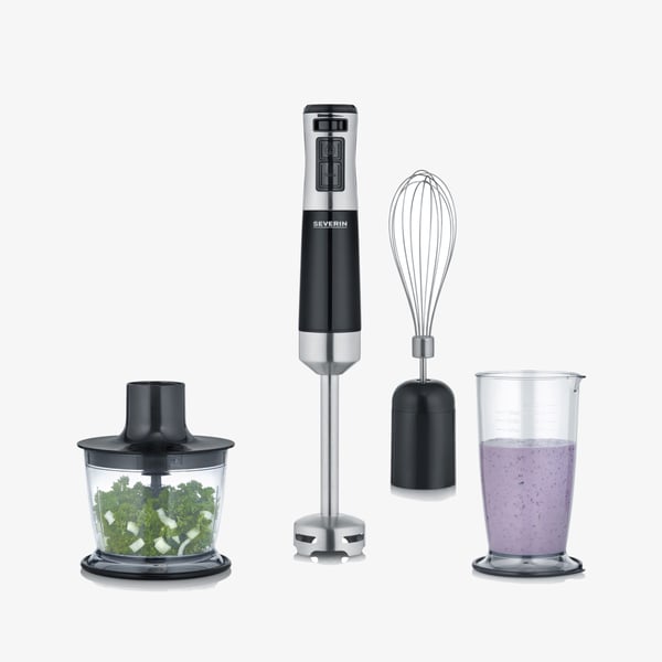 Severin SM 3772 blender 0,7 L Nedsænkning blender 600 W Sort, Rustfrit stål