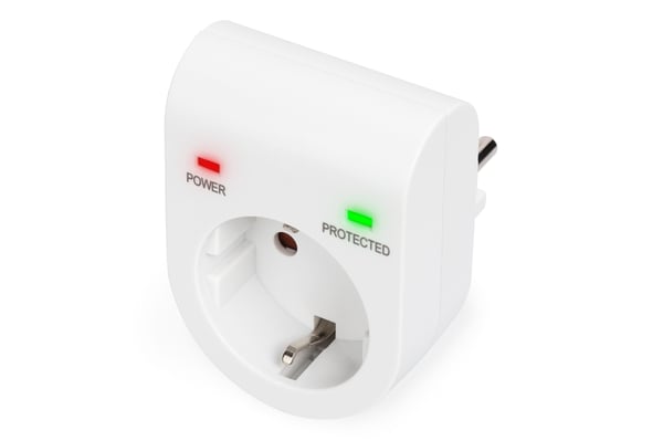 Pikkukuva 1 / 6: Digitus DN-95400 ylijännitesuoja Valkoinen 1 AC-pistorasia(a) 230 V