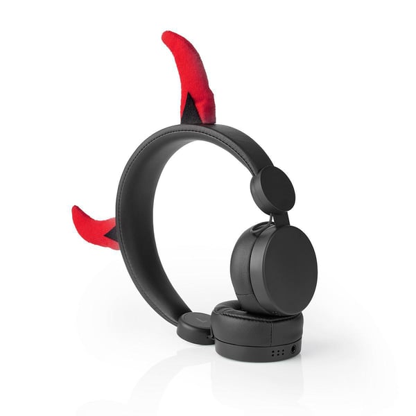 Nedis HPWD4000BK hörlur och headset Hörlurar Kabel Huvudband Utbildning Svart, Röd