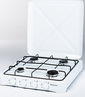 Ravanson K-04T kogeplade Sort, Hvid Bordplade Gaskomfur 4 zone(s)