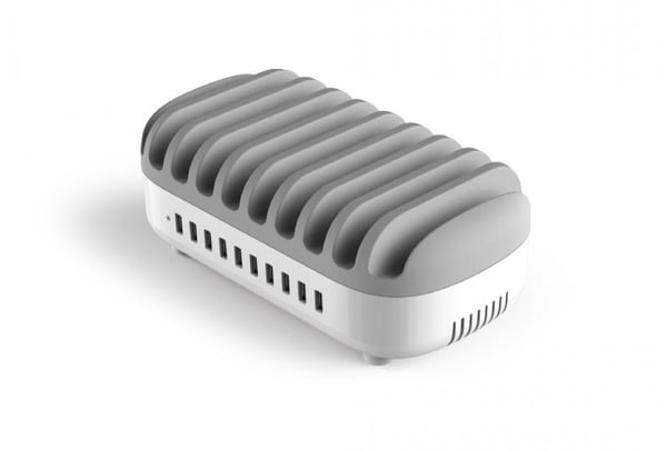 Miniatyrbillede 3 af 7: Compulocks 10-ports USB-opladningsdockingstation med EU-stik - Ladestation - 120 Watt - 2,4 A - 10 udgange