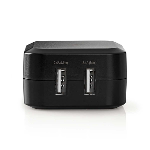 Miniatyrbillede 1 af 3: Nedis WCHAU484ABK oplader til mobil enhed Universel Sort USB Indendørs