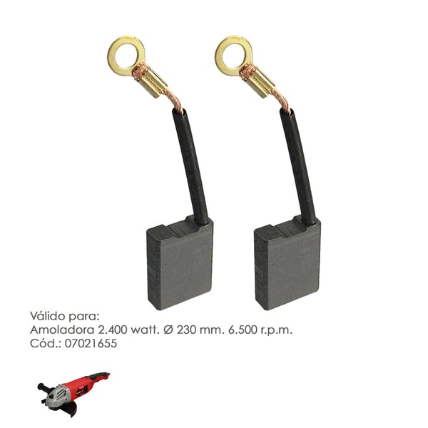 Miniatyrbillede 1 af 5: Wolfpack Escobilla Amoladora 2.400 Watt. Ø 230 mm. Codigo 07021655