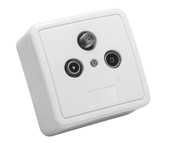 Miniatyrbillede 1 af 7: Triax GAD 269 LTE stikkontakt SAT + TV + Radio Hvid