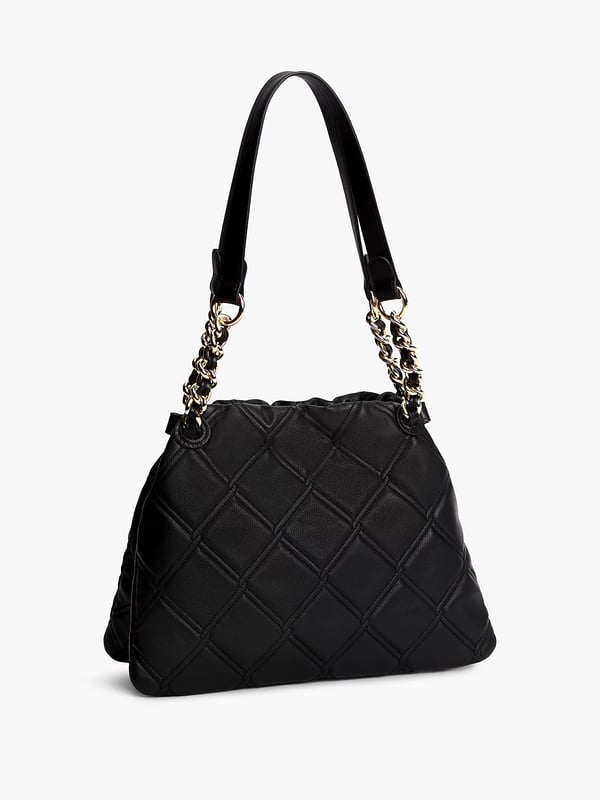 Tommy Hilfiger TH Monogram Quilted Tote Bag Polyurethan (PU) Sort Mulepose