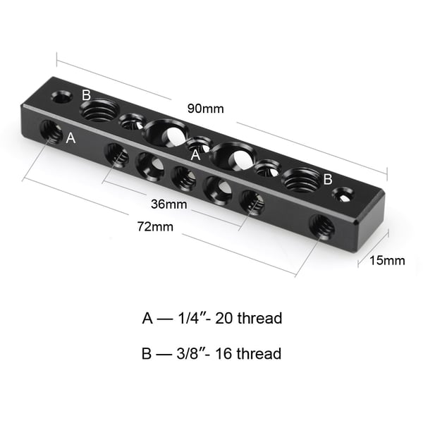 SmallRig 1091 monteringssæt Sort Aluminium