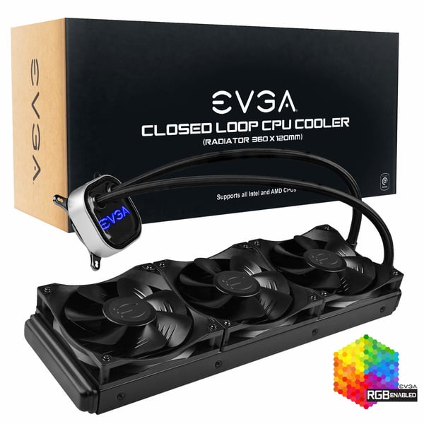 EVGA 360MM CPU CLC COOLER Processor Allt-i-ett vätskekylare 12 cm Svart