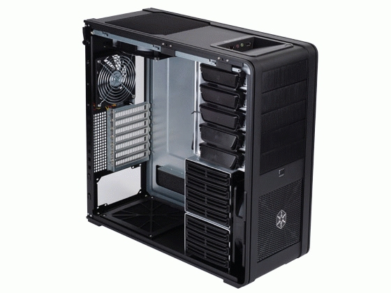 Miniatyrbild 4 av 17: Silverstone SST-FT01B-W datorväskor Full Tower Svart