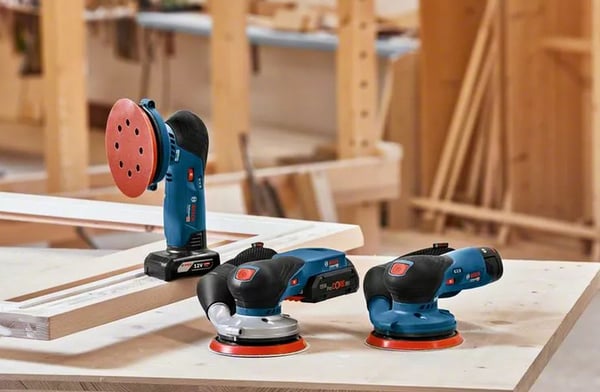 Bosch GEX 18V-125 Professional Excentersliber 10000 rpm 20000 OPM Sort, Blå, Grå, Rød