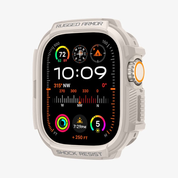 Miniatyrbild 7 av 12: Spigen Rugged Armor Pro Apple Watch Ultra (1/2) 49mm dune beige ACS07381