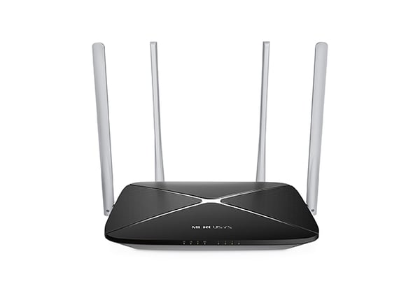Miniatyrbillede 2 af 3: Mercusys AC12 trådløs router Hurtigt ethernet Dual-band (2,4 GHz / 5 GHz) Sort