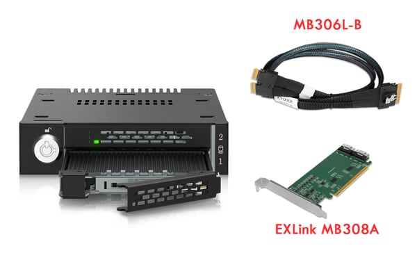 Miniatyrbillede 3 af 9: Icy Dock ToughArmor MB834MK-B V2 - Kabinet til lagerdrev