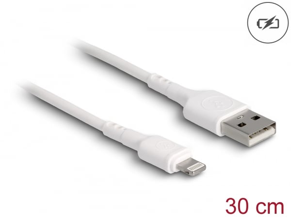 DeLOCK 87866 Lightning kabel 0,3 m Hvid