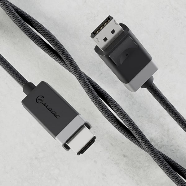 ALOGIC FUDPHD2-SGR videokabeladapter 2 m DisplayPort HDMI Svart, Grå