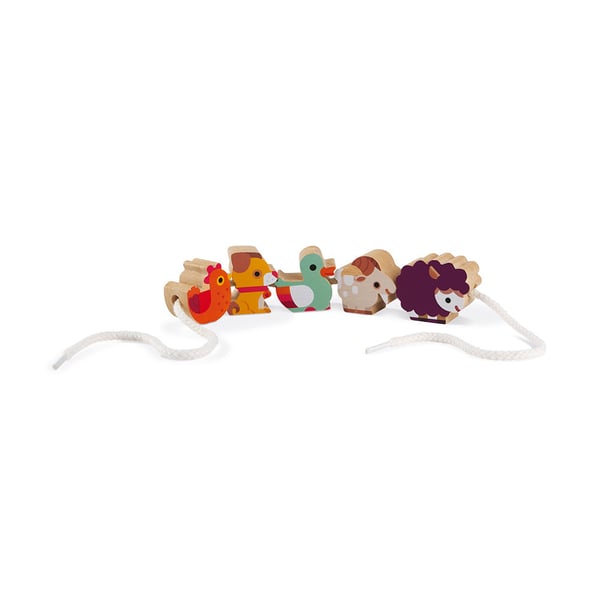 Miniatyrbillede 3 af 5: JANOD Stringable Farm-Themed Beads (wood) 1 stk