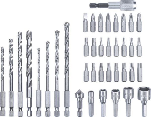 Miniatyrbillede 1 af 9: kwb Universal Bit and Drill Bit Set Boresæt 39 stk