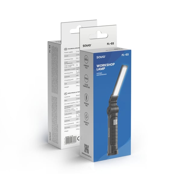 Miniatyrbild 4 av 9: Savio FL-03 inspektionslampa LED