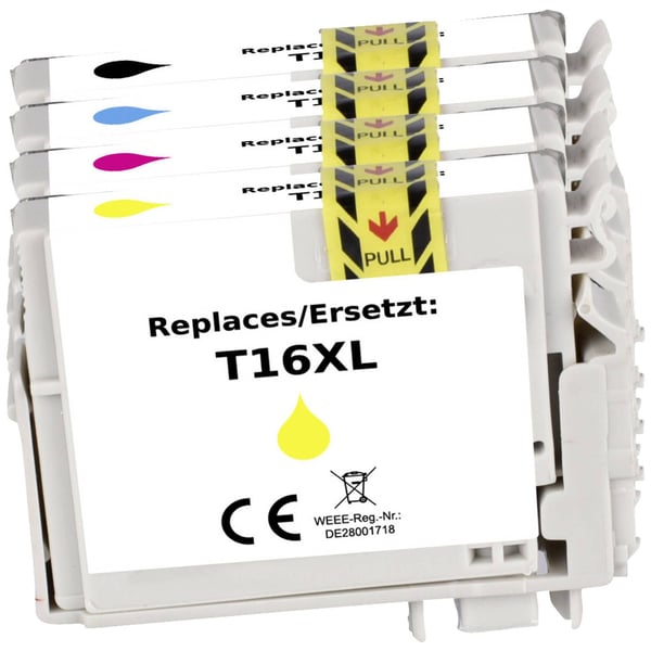 Miniatyrbillede 3 af 3: Renkforce RF-5718868 blækpatron 4 stk Kompatibel Højt (XL) udbytte Sort, Blå, Magenta, Gul