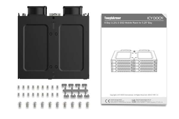 Miniatyrbillede 2 af 7: Icy Dock MB998V4P-B drevkabinet SSD kabinet Sort 2.5"