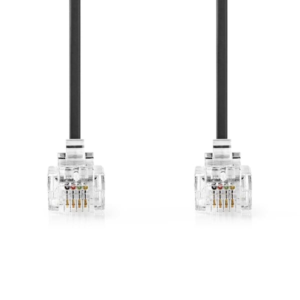 Nedis TCGL90200BK20 puhelinjohto 2 m Musta