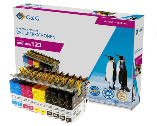 G&G 15060 blækpatron 10 stk Kompatibel Højt (XL) udbytte Sort, Magenta, Blå, Gul