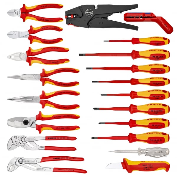 Knipex 2120 tekninen työkalusetti 20 työkalua