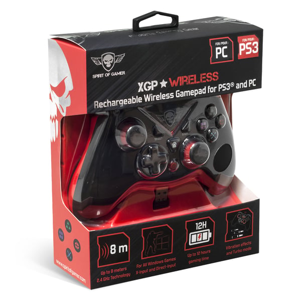 Miniatyrbild 6 av 7: Spirit of Gamer SOG-RFXGP spelkonsoler Svart, Röd USB Spelplatta Analog / Digital PC, Playstation 3
