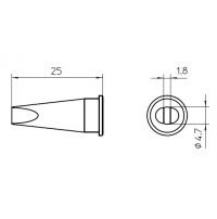 Weller LHT D 1 stk Loddespids