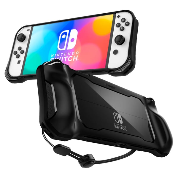 Pikkukuva 1 / 15: Spigen ACS04020 kannettavan pelikonsolin suojakotelo Suojus Nintendo Polykarbonaatti (PC), Termoplastinen polyuretaani (TPU) Musta