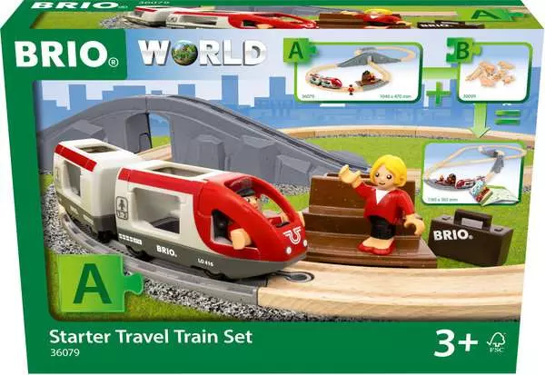 Miniatyrbillede 1 af 9: BRIO Starter Travel Train Set