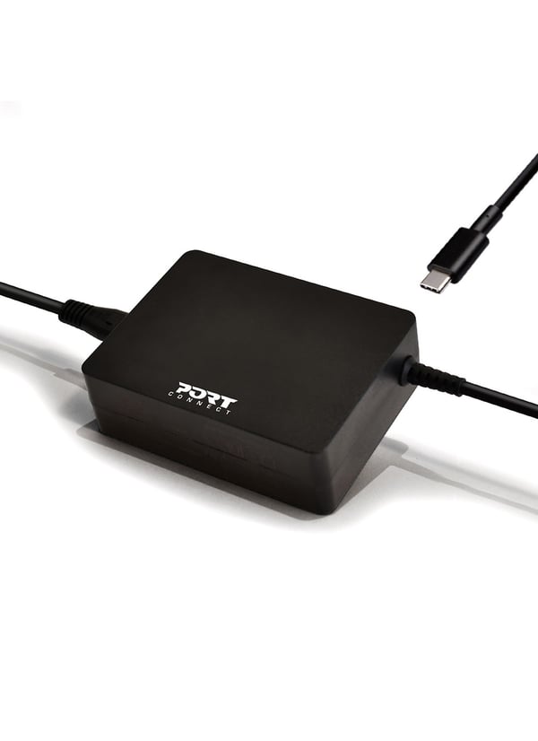Miniatyrbillede 1 af 5: Port Designs 900098 strømadapter og vekselret Indendørs 90 W Sort