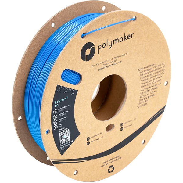 Miniatyrbillede 1 af 4: Polymaker PC02011 3D print materiale Polykarbonat (PC) Blå 750 g