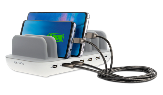 4smarts 462310 mobilladdare Smartphone, Surfplatta Grå USB